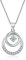 Loutade Halskette Damen Silber, 925 Sterling Silber Kreis Halskette mit Anhänger, 45 + 5cm Silberkette mit 2 Kreis Ringen, Halskette Silber 925 Kreis Geschenkidee, Geschenke für Frauen zum Geburtstag