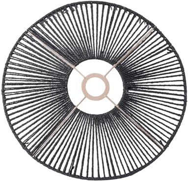 Milageto Pantalla de lámpara Tejida, Cubiertas de, Decoraciones adecuadas, lámpara de Mesa, Pantalla de Techo, Pantalla de luz Colgante para Pasillo y, Negro