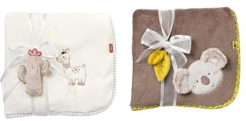 Fehn Kuscheldecke Peru Lama - Kuschelige Schmusedecke als Babydecke & Kuscheldecke Koala - Kuschelige Schmusedecke als Babydecke