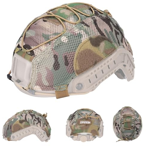EXCELLENT ELITE SPANKER Tactical Mesh Abdeckung Fast Helme Helmüberzug | airsoft helmüberzug,taktischer helmüberzug,für BJ FAST-Helme( Helm nicht im Lieferumfang enthalten),für Paintball/Schießen