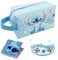 Trousse de Toilette Stitc,Trousse de Toilette Femme Stitc,Trousse de Toilette Grande Capacité,Trousse de Toilette Stitc,avec Bracelet Tressé et Miroir Double Face