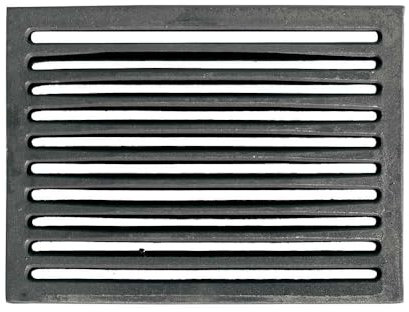 LUNA WAY CAST IRON - Griglia per Camino | Raccoglitore Cenere Ghisa | Resistente Alte Temperature | Compatibile Stufe Legna e Pellet | Grigio, 23,8 x 18,8 cm, Ghisa