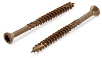200 VIS DE TERRASSE INOX A2 BRUNI AUTOFOREUSE TETE DECORATIVE TORX 25 de Ø 5 X 70