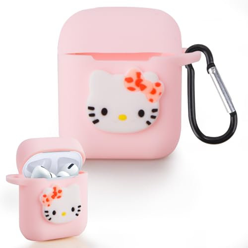 Cute AirPods 2/1 Silicone Shockproof Protective Case - Compatible with AirPods 2nd & 1st, Funny 3D Cartoon Pattern