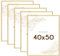 Wackadoo Bilderrahmen 40x50 Gold 5er Bilderrahmen Set Fotowand Fotorahmen mit Glasscheibe Kunststoff Picture frame