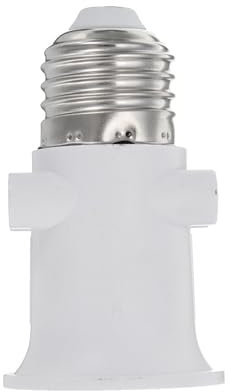 Okaywork Casquillo - Adaptador de zócalo Casquillo e27, Base de zócalo LED, casquillo de lámpara E27,Casquillo Adaptador Eléctrico con Enchufe, Conversión a Zócalo de alimentación y Zócalo E27.
