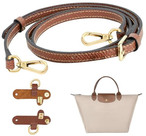HANIUTTY Schultergurt für Longchamp Tasche Damen, Tragegurte für Taschen Schultergurt für Taschen No-Punch & Verstellbare, Leder Schulterriemen Umhängegurt für Taschen Riemen für Damen Taschen