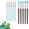 10Pcs Silicone Sculpting Tools Polymer Clay Tools Wood Carving Sculpting Tools Set Silicone Paint Brush Rubber Paint Rubber Tip Silicone Clay Sculpting Tool for Pottery Craft Beginners