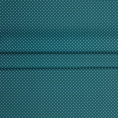 Beschichtete Baumwolle PETIT DOTS by Poppy | ab 50x148 cm | Meterware (Petrol)