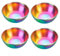 4 ciotole in acciaio inox per salse, antipasti, piattini per condimenti e snack (colorati)