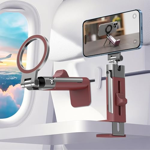 MagSafe Handyhalterung für Flugzeug, Metall, N55 x 40 Pro, magnetischer Telefonständer für Schreibtisch, Tablett, Tisch, 360° drehbar, Kleinkind, Damen, Herren, Flugzeug, Gadgets, Reisen, Kreuzfahrt