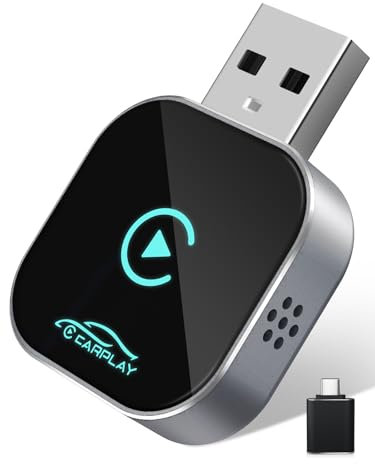 Adattatore Wireless per CarPlay & Android Auto 2-in-1 – Collegamento Rapido e Stabile, Nessuna Latenza USB/Type-C, Compatibile con sistemi iOS 10+ e Android 11+