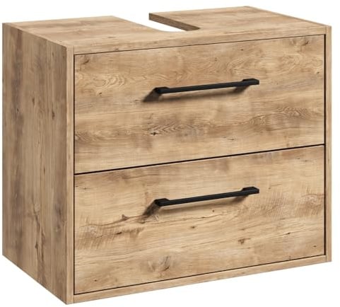 Badezimmer Badmöbel set Florence (Kastanien Eiche, Waschbeckenunterschrank)