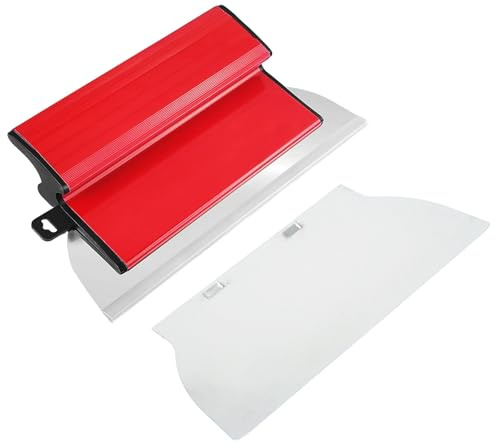 25CM Flächenspachtel Set, Beton Spachtel Werkzeug, Dekorspachtel für Spachtelmasse, 0,5 mm & 0,3 mm Edelstahlblatt Ergonomischem