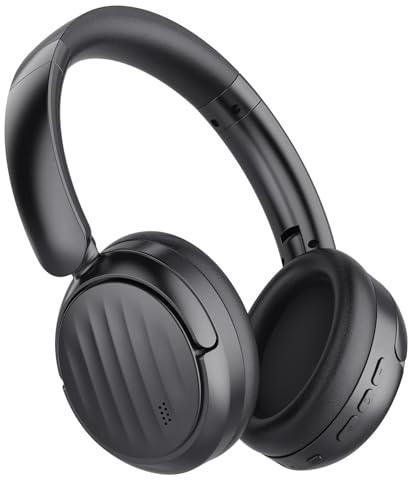 Bluetooth-Kopfhörer mit aktiver Geräuschunterdrückung (ANC), kabellose Over-Ear-Bluetooth-Kopfhörer mit 35 Stunden Spielzeit, faltbare HiFi-Stereo-Kopfhörer mit Ohrpolstern aus Schaumstoff für Sport