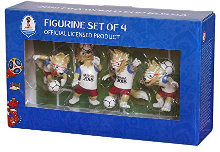 FIFA World Cup 2018 Collectable Figures Set of 4 in a Box with Viewing Window Size of Figures: Approx. 7-8 cm