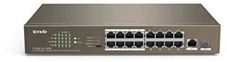 Switch con 16 porte PoE 10/100Mbps + 1 Gigabit/SFP Slot