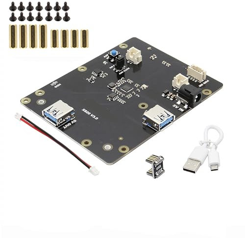 DollaTek Rasberry Pi 3 B + / 3 SATA HDD/SSD Speichererweiterungskarte, X820 V3.0 USB 3.0 Mobile Festplattenmodul Kompatibel mit 2,5 Zoll SATA HDD/SSD
