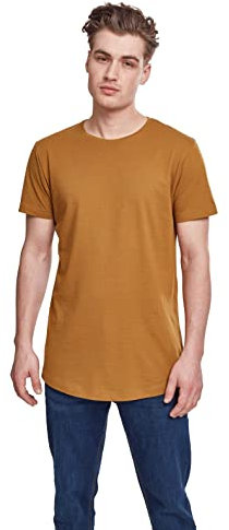 Urban Classics Herren Shaped Long Tee T-Shirt, Braun (nut), 5XL