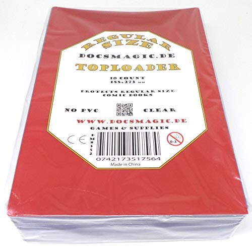 docsmagic.de 10 Regular Size Comic Book Toploader - 188 x 277