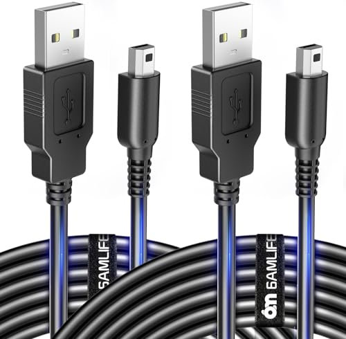 2 Pack 4FT 6amLifestyle 3DS USB Charger Cable, Power Charging Lead for Nintendo New 3DS XL/New 3DS/ 3DS XL/ 3DS/ New 2DS XL/New 2DS/ 2DS XL/ 2DS/ DSi/DSi XL/Black
