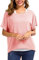 Meyison Damen Lose Asymmetrisch Sweatshirt Pullover Bluse Oberteile Oversized Top T Shirt (Small, Rosa)
