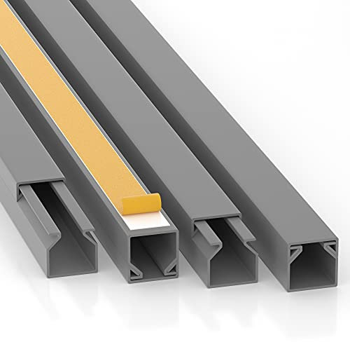 Goulotte autocollante pour câbles 20 m (16 x 16 mm (l x H) - Gris