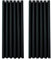 Aspire Homeware Blackout Curtains for Bedroom - Black Eyelet Living Room Curtains 66 x 54 inch Drop - Thermal Insulated Ring Top Window Treatments Black Out Kitchen Curtain + 2 Matching Tiebacks