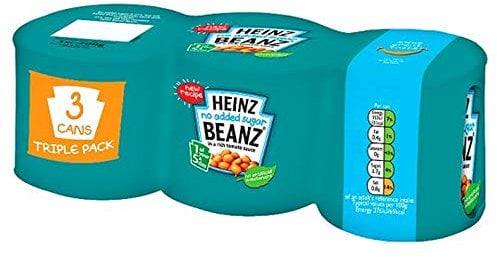 HEINZ Beanz No Added Sugar 3 x 200g