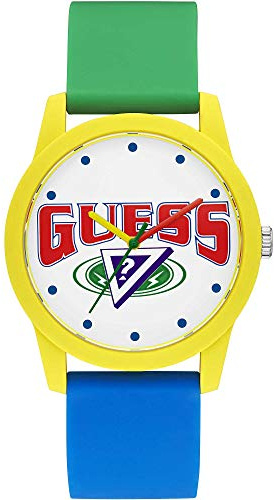 Guess Watches Gents j Balvin Herren Uhr analog Quarzwerk mit Plastik Armband V1048M1