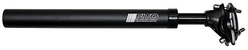 Fito Made in Taiwan, P.E. 27.2, 30.9, 31.6 x 350mm Bicycle Suspension Seatpost Seat Post with Clamp (Black, 30.9 x 350mm)