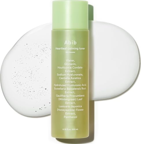 Abib Heartleaf Calming Toner Skin Booster 7,1 fl oz / 210 ml I Toner für empfindliche Haut, gereizte Haut, sofortige Linderung bei Akne