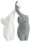 kiss me 2 Stück liebevolle Elefanten-Statue, Paar-Elefanten-Ornamente, Wohnaccessoires, dekorative Elefantenfiguren, Tierfiguren, Porzellan-Skulpturen, Geburtstagsgeschenke (B: 11 x 15 cm)