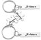 PiercingJak 2PCS Porte-clés Couple Amoureux Amitié Puzzle Séparable Je t'aime Mon Amour Personnalisé Gravé Pendentif Acier Inoxydable Cadeau Saint-Valentin Anniversaire Noël Femme Homme(Mon Amour)