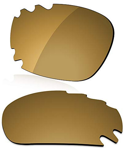LenzReborn Verres polarisés de rechange pour lunettes de soleil Oakley Jawbone Vented - Plus d'options, Ombre dorée - Miroir polarisé, Taille unique