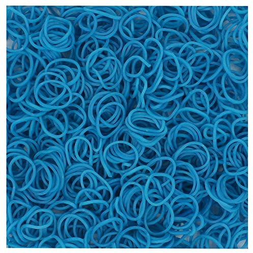 Lily Collection 200 Loom Bands Bänder Gummibänder 5500 Starter Set Anhänger Charms Perlen DIY (200 x Hellblau)