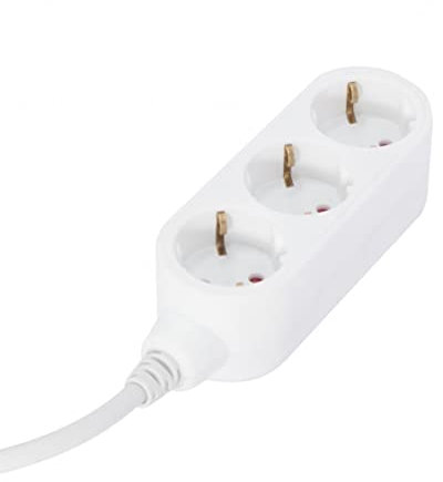 Base múltiple 3 x 16 A - 0,5 m - Blanco (SCH)