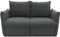 DOMO. collection Sofa Cloud Box, 2-Sitzer mit Schlaffunktion und Boxspringfederung, 2er Couch mit Bettauszug, Schlafsofa, Boxspringsofa 180 x 97 x 100 cm (BxTxH), dunkelgrau