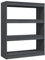 vidaXL Massivholz Kiefer Bücherregal Raumteiler Standregal Aktenregal Raumtrenner Regal Wandregal Büroregal Mehrzweckregal Grau 100x30x103cm