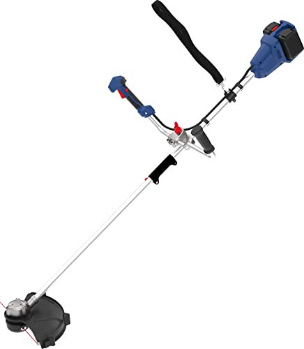 Güde Akku Freischneider FS 36-302-30 (Schnittbreite Messerblatt: 255 mm, Schnittbreite Fadenspule: 350 mm, 2 x 18V / 3,0 Ah Akkupack, Doppelladegerät, Fadenspule, 3-Zahn Messerblatt und Tragegurt)