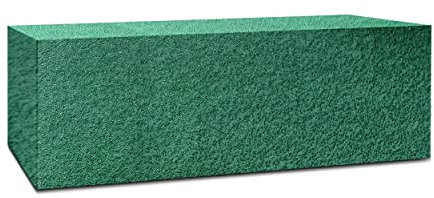 1x Steckschaum Steckschwamm Ziegel Block Steckziegel 20x10x7,5cm - Nasssteckschaum Steckmoos Steckmasse für Frischblumen Blumen Gesteck Blumenstrauß - Schaumstoff Basteln Adventskranz Hochzeit Deko