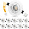 Unikcst 10er Set LED Einbaustrahler 3-Stufe Dimmbar Einbauleuchten Flach 6W Rund Weiß Warmweiß Deckenspots 230V Schwenkbar Mini LED Spots für Küche Wohnzimmer