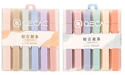 Bavokon 12 Pcs Textmarker-Markierungsstifte Set,Markierungsstifte,Highlighter Marker Stifte,Textmarker Ästhetisch Milde Weiche Keilspitze,Pastell-Textmarker,Schreibwaren,Schulbedarf,Bibel-Textmarker