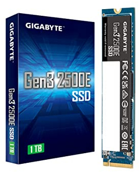 Gigabyte Disque Dur Interne SSD Gen3 2500E 1 to NVMe M.2 avec Vitesse de Lecture jusqu'à 2400 Mo/s, Vitesse d'écriture jusqu'à 1800 Mo/s, mémoire Tampon hôte Prise en Charge (G325E1TB)
