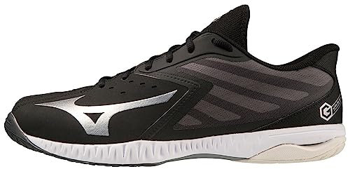 Mizuno Unisex Wave Gk Indoor, Schwarz, Silber, Weiß, 44.5 EU
