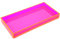 Bandeja acrílica para tocador, maquillaje, perfumes, joyas, 30,5 x 15,2 cm, pequeña bandeja decorativa para baño, tocador, encimera de lavabo de velas, color rosa neón
