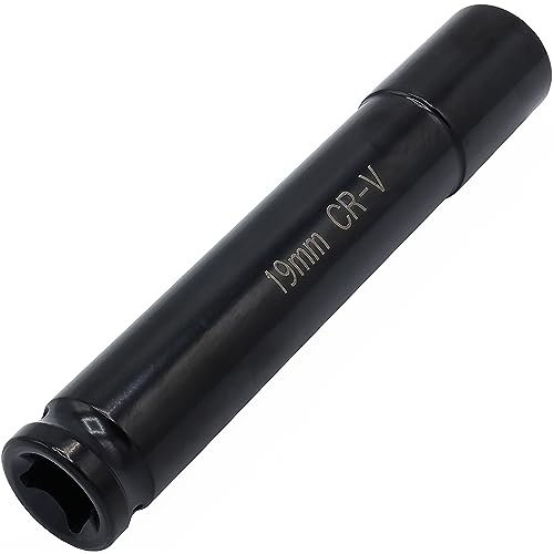 1/2 Drive by 19mm Deep Impact Socket, Heat-Treated CR-V Steel 6 Length, 6-Point Metric Size (19mm)