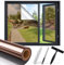 Lifetree One Way Clear Window Film Privacy: Heat Reflective Mirror Window Film for Glass Windows Daytime Anti Glare with Adhesive, UV Window Tint Film Sun Blocker for Home Office (Brown, 75 * 200cm)