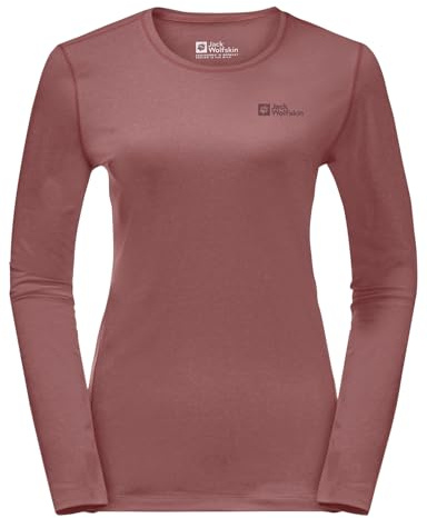 Jack Wolfskin Damen Sky Thermal L/S Wander-Shirt, Mineral Red, S EU