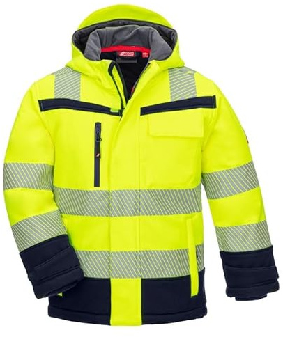 Nitras Motion Tex Warnschutz-Softshelljacke für Kinder in leuchtgelb, Größe 158/164